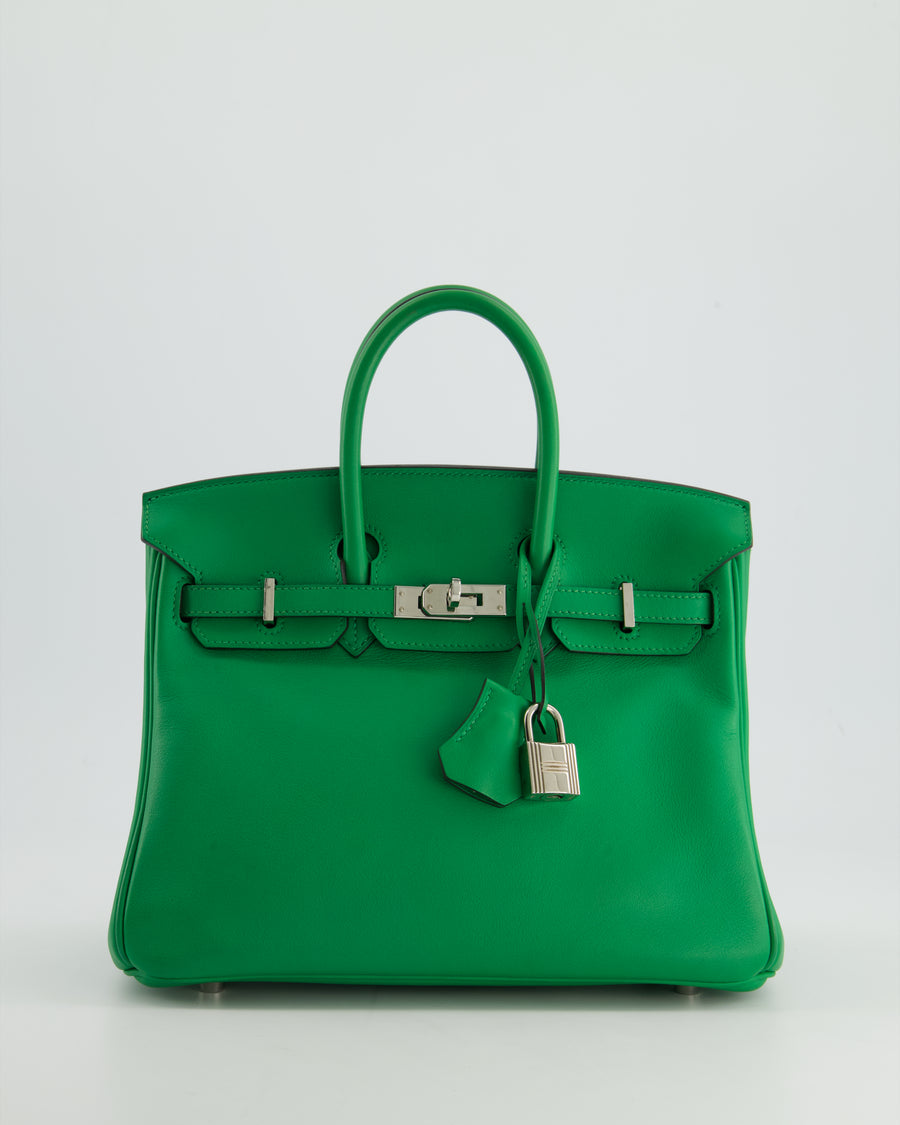 Hermès Birkin Bag 25cm Bamboo in Swift Leather with Palladium Hardware Bag