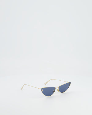 Christian Dior Gold Frame Cat eye Sunglasses with Black Lens Details