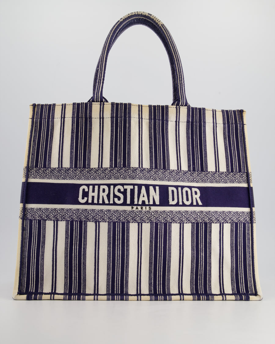 *FIRE PRICE* Christian Dior Navy 
White La Canvas Porto Cervo Edition Book Tote