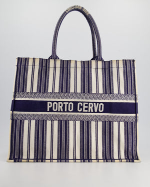 *FIRE PRICE* Christian Dior Navy 
White La Canvas Porto Cervo Edition Book Tote