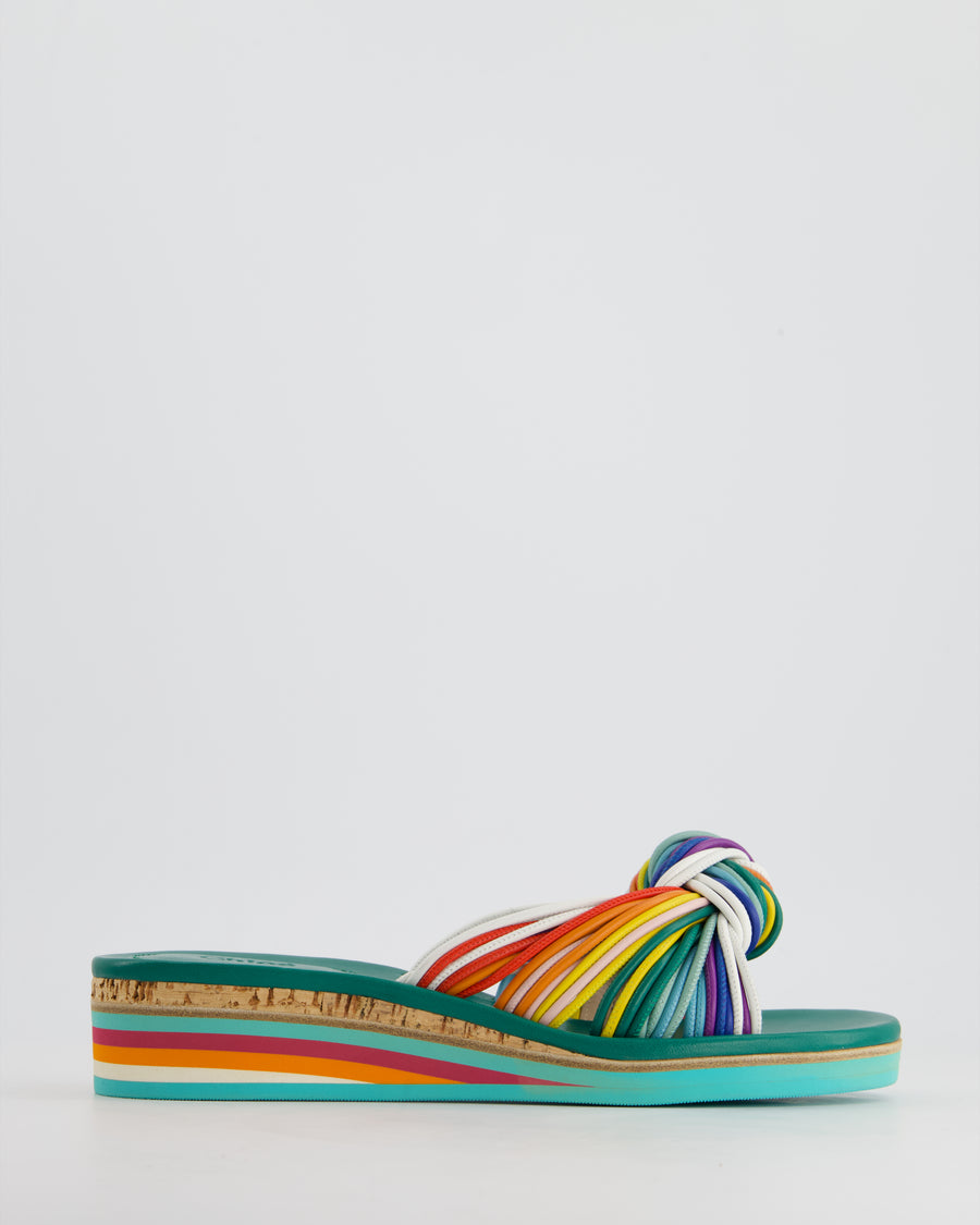 Chloé Multicolour Beach Leather Mules Size EU 38