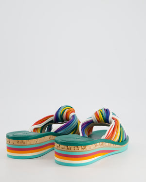 Chloé Multicolour Beach Leather Mules Size EU 38