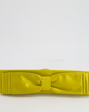 Valentino Green Satin Bow Clutch Bag