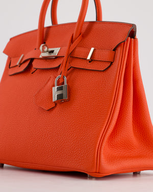 Hermès Birkin 25cm Bag in Capucine Togo Leather and Palladium Hardware