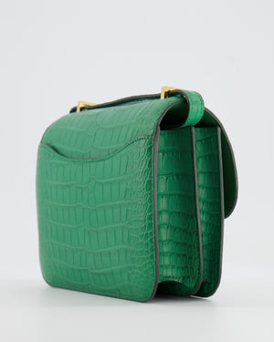 *STORE FRESH* Hermès Constance III Mini 18cm Bag in Cactus Alligator Mississippiensis Leather with Gold Hardware