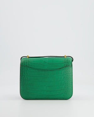 *STORE FRESH* Hermès Constance III Mini 18cm Bag in Cactus Alligator Mississippiensis Leather with Gold Hardware