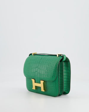 *STORE FRESH* Hermès Constance III Mini 18cm Bag in Cactus Alligator Mississippiensis Leather with Gold Hardware