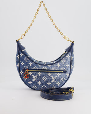 Louis Vuitton Navy Denim Monogram Loop Baguette Bag