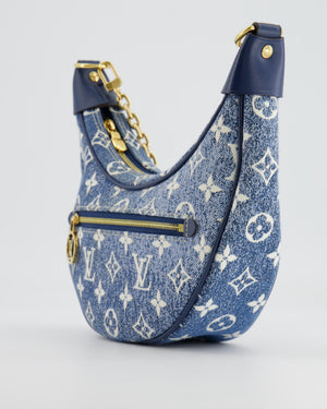 Louis Vuitton Navy Denim Monogram Loop Baguette Bag