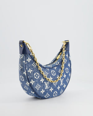 Louis Vuitton Navy Denim Monogram Loop Baguette Bag