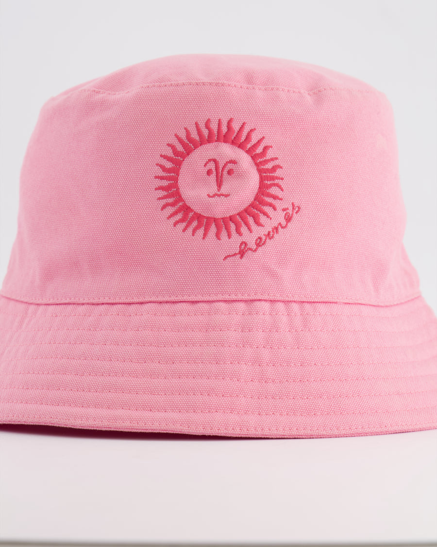 Hermès Pink Bucket Hat Gene Sunshine Size 55