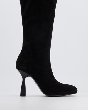 Hermès Black Suede Hurricane Calf-High Boots Size EU 38 RRP £2,250