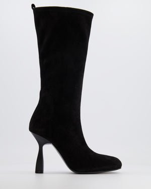 Hermès Black Suede Hurricane Calf-High Boots Size EU 38 RRP £2,250