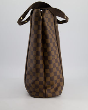 Louis Vuitton 2008 Cabas Beaubourg Tote Bag in Brown Damier Ebene and Gold Hardware