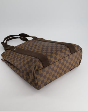 Louis Vuitton 2008 Cabas Beaubourg Tote Bag in Brown Damier Ebene and Gold Hardware