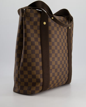 Louis Vuitton 2008 Cabas Beaubourg Tote Bag in Brown Damier Ebene and Gold Hardware