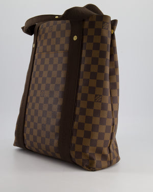 Louis Vuitton 2008 Cabas Beaubourg Tote Bag in Brown Damier Ebene and Gold Hardware