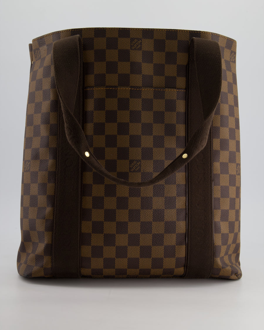 Louis Vuitton 2008 Cabas Beaubourg Tote Bag in Brown Damier Ebene and Gold Hardware