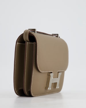 *FIRE PRICE* Hermès Constance III Mini 18cm Bag in Etoupe Epsom Leather with Palladium Hardware