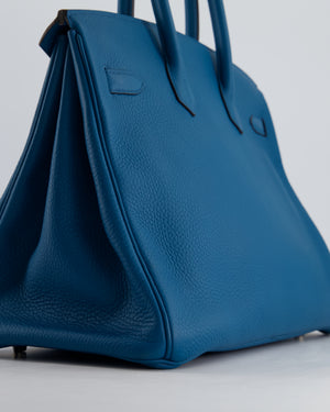 Hermès Birkin 35cm Bag in Blue Petrole Togo Leather with Palladium Hardware