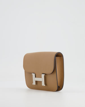 Hermès Constance Slim Belt Wallet Bag in Chai Evercolor Leather with Palladium Hardware