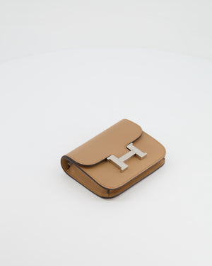 Hermès Constance Slim Belt Wallet Bag in Chai Evercolor Leather with Palladium Hardware