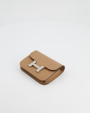 Hermès Constance Slim Belt Wallet Bag in Chai Evercolor Leather with Palladium Hardware