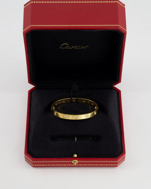 Cartier Yellow Gold Love Bangle with Ten Diamonds Size 16 RRP £13,800