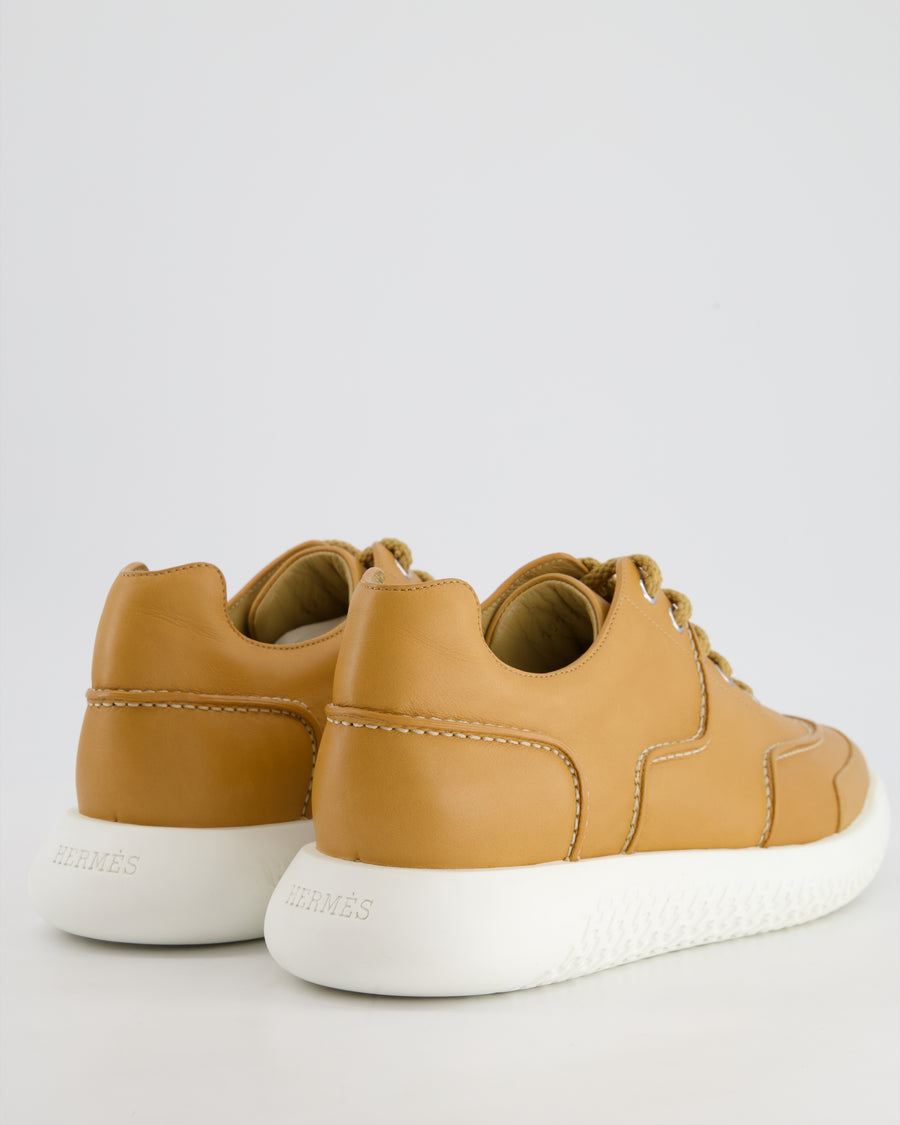 Hermès Brown Trainers with White Sole Detail Size EU 41