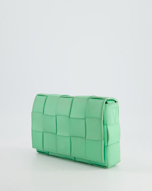 Bottega Veneta Lime Green Small Cassette Intrecciato Cross-Body Bag RRP £1,970