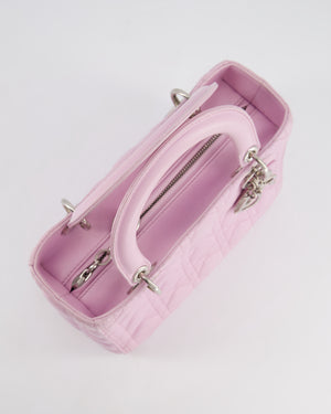 Christian Dior Lilac Medium Lady Dior Bag in Lambskin Leather with Silver Hardware RRP £5,300