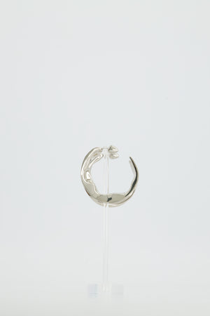 Alaïa Fluide Drop Hoop Earrings in Silver