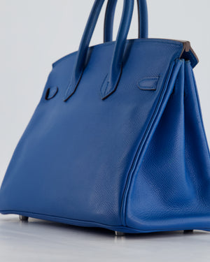 *FIRE PRICE* Hermès Birkin 25cm Retourne in Bleu De Galice Epsom Leather with Palladium Hardware