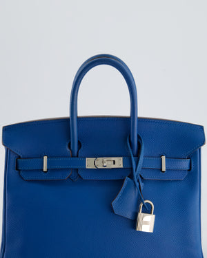 *FIRE PRICE* Hermès Birkin 25cm Retourne in Bleu De Galice Epsom Leather with Palladium Hardware