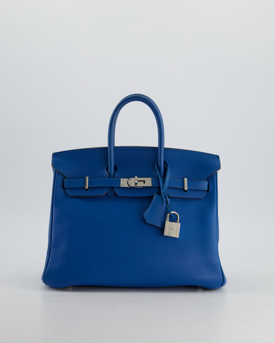 *FIRE PRICE* Hermès Birkin 25cm Retourne in Bleu De Galice Epsom Leather with Palladium Hardware