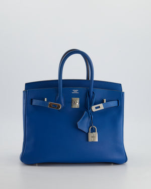 *FIRE PRICE* Hermès Birkin 25cm Retourne in Bleu De Galice Epsom Leather with Palladium Hardware