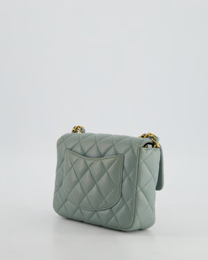 Chanel Grey Mini Flap Bag With Multicolour Coin Details and Brushed Gold Hardware