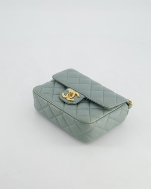 Chanel Grey Mini Flap Bag With Multicolour Coin Details and Brushed Gold Hardware