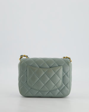 Chanel Grey Mini Flap Bag With Multicolour Coin Details and Brushed Gold Hardware