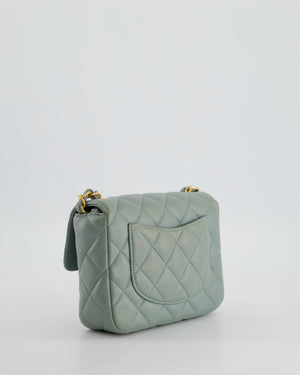 Chanel Grey Mini Flap Bag With Multicolour Coin Details and Brushed Gold Hardware