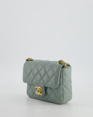 Chanel Grey Mini Flap Bag With Multicolour Coin Details and Brushed Gold Hardware