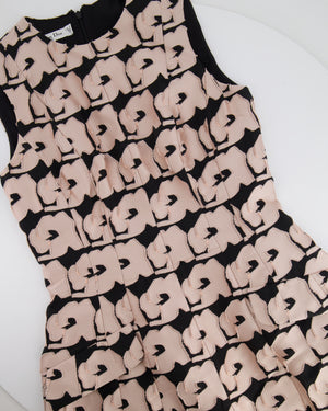 Christian Dior Metallic Pink and Black Textured Sleeveless Dress Size FR 42 (UK 14)