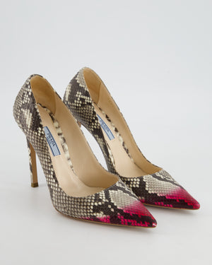 Prada Python Ombre Pink Court High Heels Size EU 38