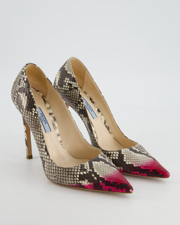 Prada Python Ombre Pink Court High Heels Size EU 38