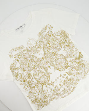 Christian Dior White Around-The-World Butterfly T-Shirt FR 38 (UK 10)