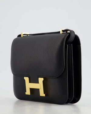 *FIRE PRICE* Hermès Constance Mini 18cm in Black Swift Leather with Gold Hardware