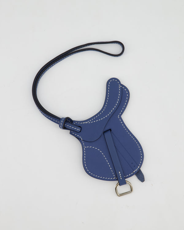 Hermès Bleu Agate Paddock Selle Bag Charm