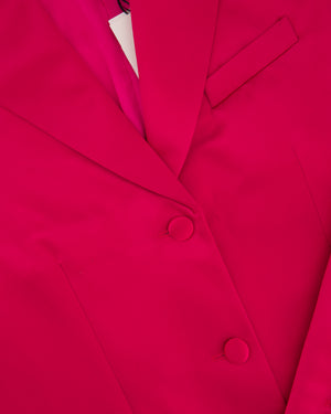 Magda Butrym Hot Pink Silk Single-Breasted Blazer FR 38 (UK 10)