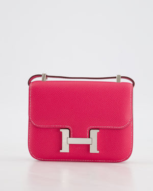 *RARE HOT* Hermès Micro Constance Bag Rose Tyrien Epsom Leather with Palladium Hardware