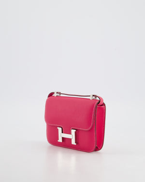 *RARE HOT* Hermès Micro Constance Bag Rose Tyrien Epsom Leather with Palladium Hardware